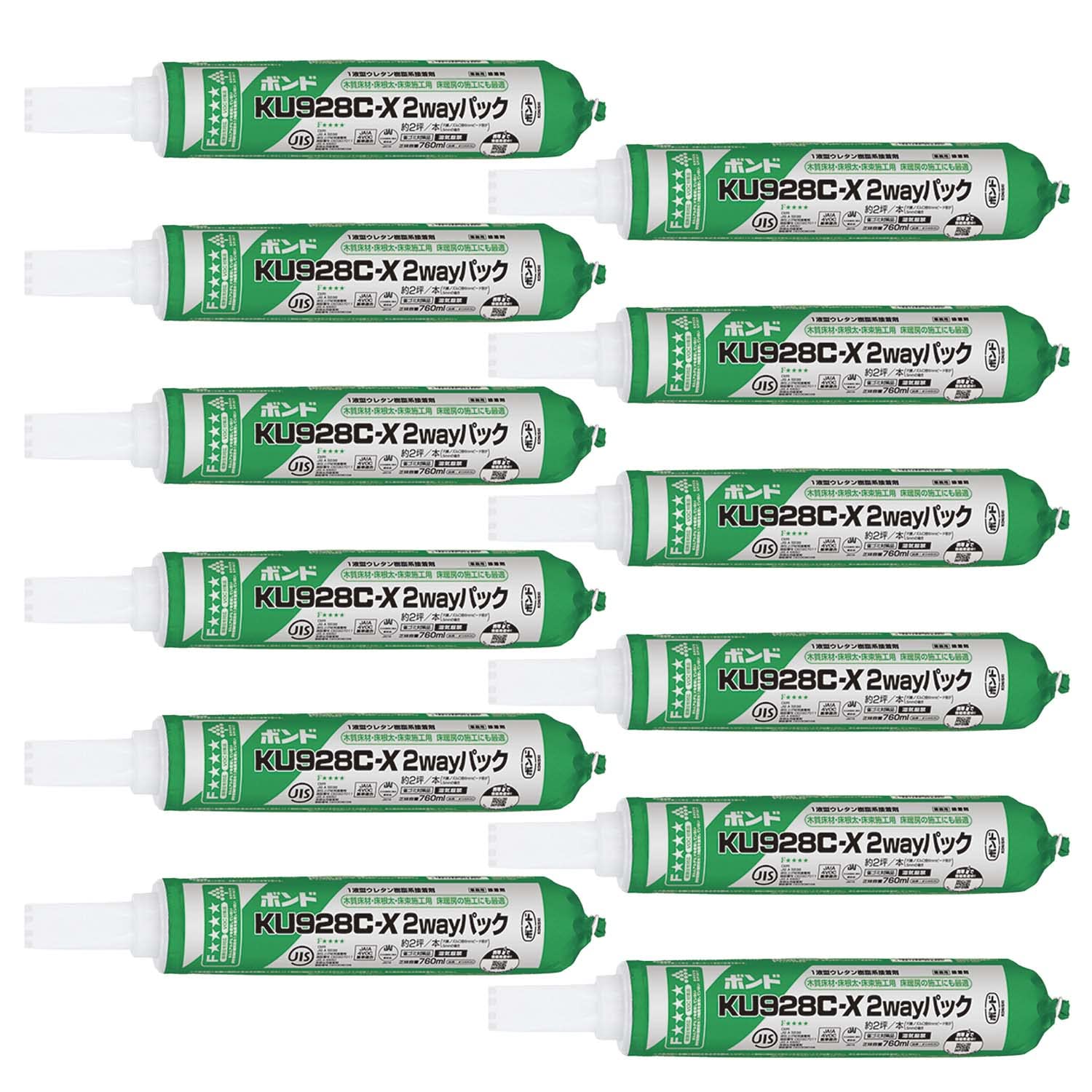コニシ 【箱売り】 ボンド 1液型ウレタン樹脂系接着剤 KU928C-X 2WAYパック 760ｍｌ 12本入り