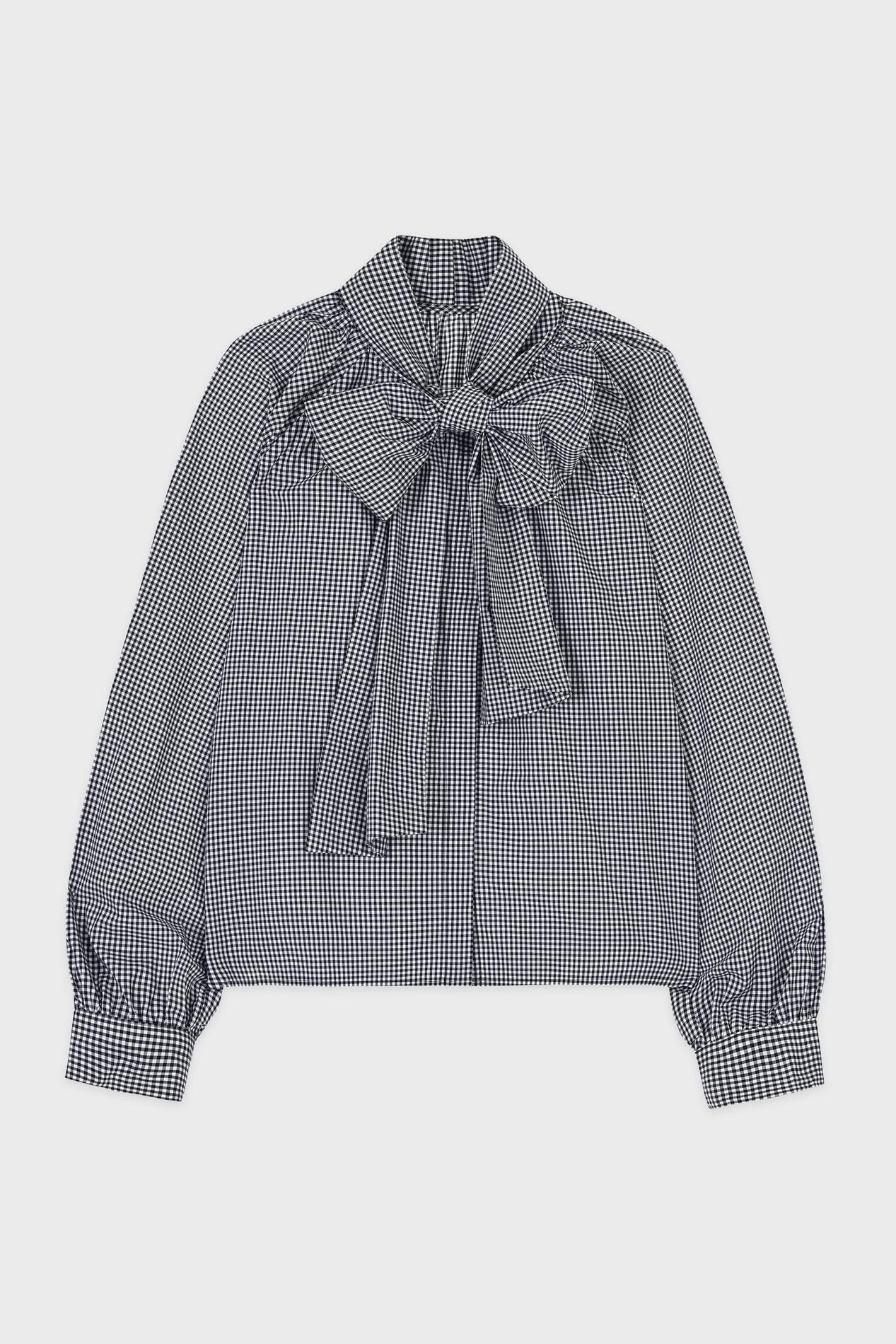 【SINOON】 BIG RIBBON TIE BLOUSE : NAVY 16,790円