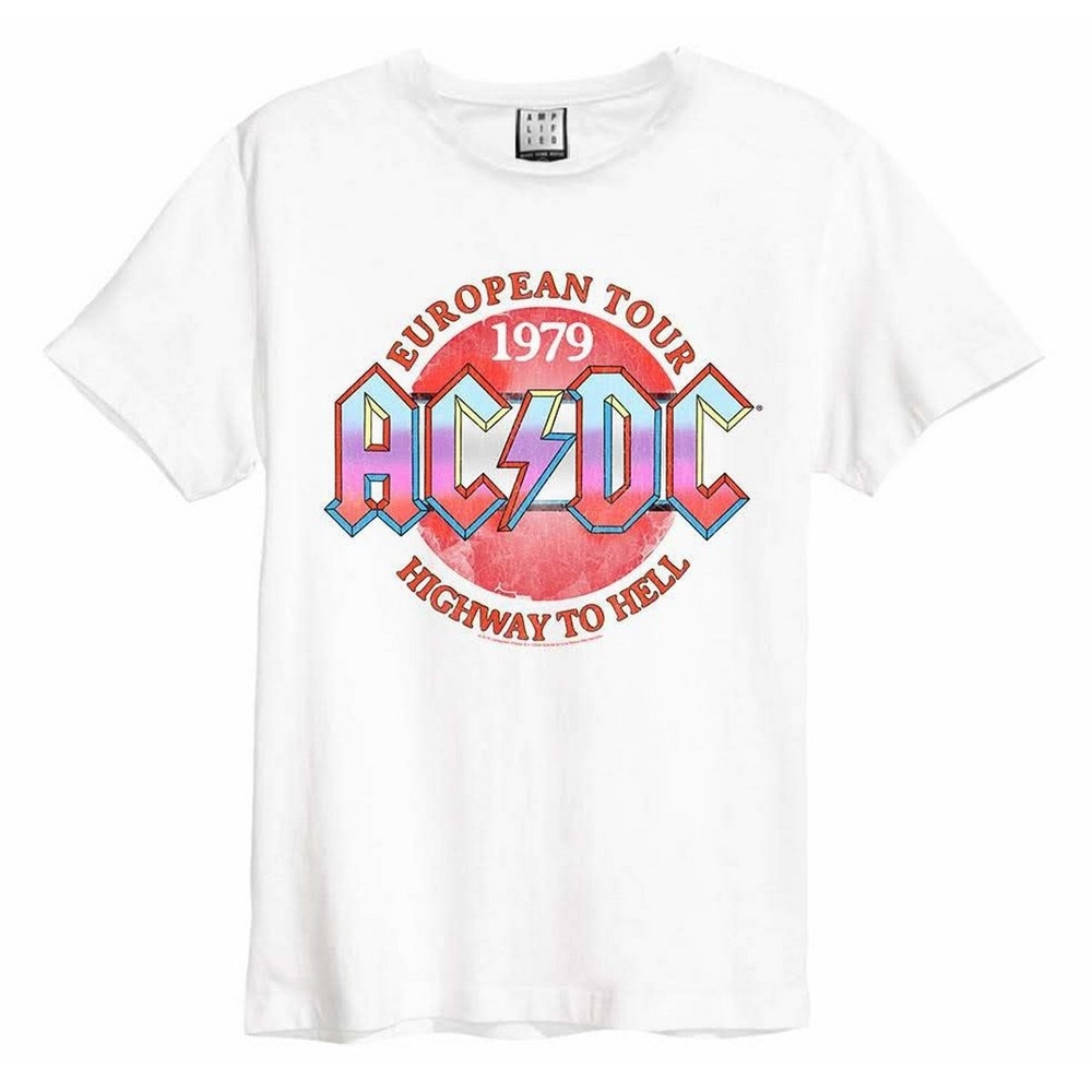 (英国より直送) アンプリファイドユニセックスアダルト 79 AC/DC ヴィンテージ T シャツ