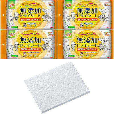 他サイト： 【Amazon.co.jp限定】 3M ドライシート フローリング 床 拭き 掃除 無添加 ふわふわ 厚手 18枚×4個 スコッチブライトの商品画像