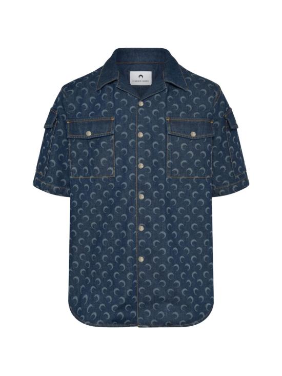 MARINE SERRE Men Shirts MSI062A RDEN0002BL80 Mmarrone