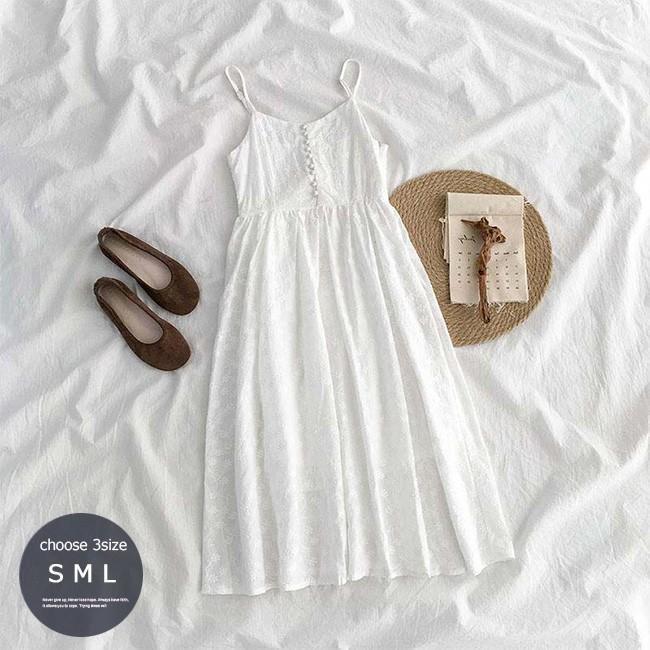 春 夏 キャミワンピ レディース 刺繍ワンピース ノースリーブ 花柄刺繍 ワンピース ミモレ丈ワンピース 森ガール 夏 ロングワンピ 姫系 サマーワンピ