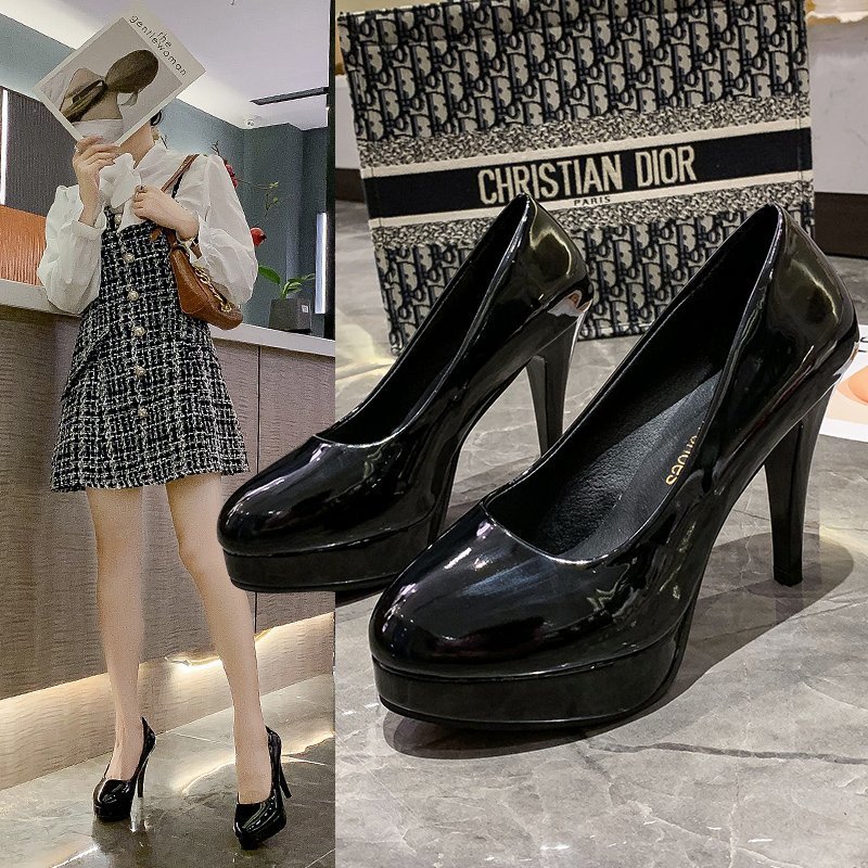スタイルアップ！ヒールパンプス女性の靴2024新しいスーパーハイ浅い口尖ったシングル靴フォーマルプロフェッショナルハイヒール