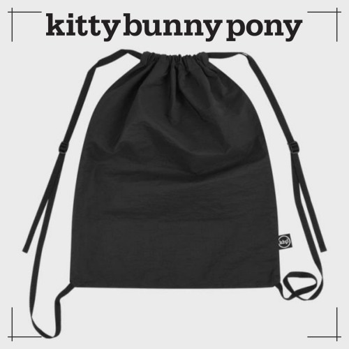 kittybunnypony公式 ナップサック バック クリンクルリップストップ Black