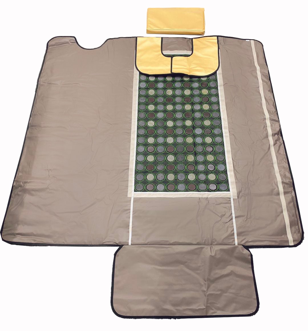 10D構造＋3D岩盤浴 ヒートマット プレミアムストーンデトックス 電波干渉対応 温度調整 遠赤外線 マイナスイオン タイマー 防水 痩身 速暖 爆汗 保証付 エステサロン用ヒートマット 家庭用＆業務