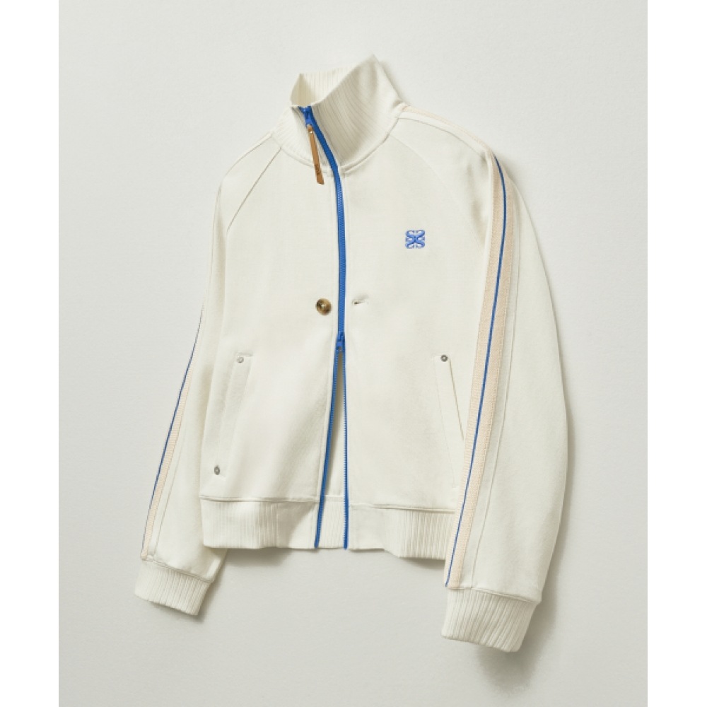 SATUR ロートンオールデイトラックジップアップジャケットホワイト