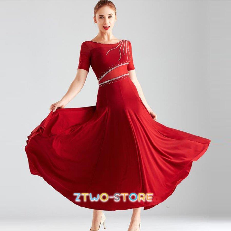 新しい子供用ダンスウェア 社交ダンス衣装 ワンピース モダンダンス　ワルツ専用ドレス レッスン着 ルンバ サンバ 練習競技着デモ用 セミオーダー可 全2色 2枚購入で2541円OFF