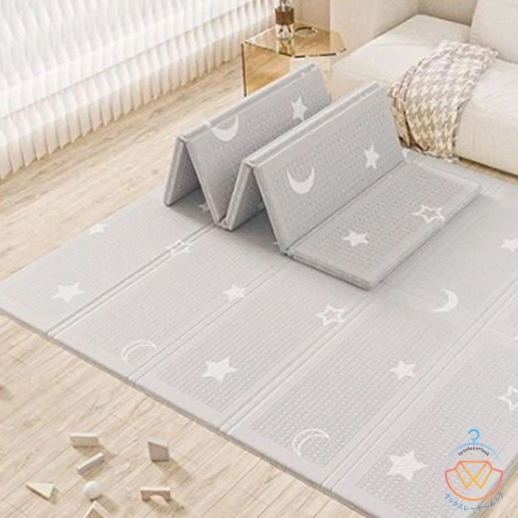 底値価格プレイマット 折りたたみもシームレス 2cm 厚手 ベビーマット 赤ちゃん ベビー 子ども プレイマット クッションマット お昼寝 床暖房対応 リバーシブル 防音 防水 抗菌 極厚 大判 18