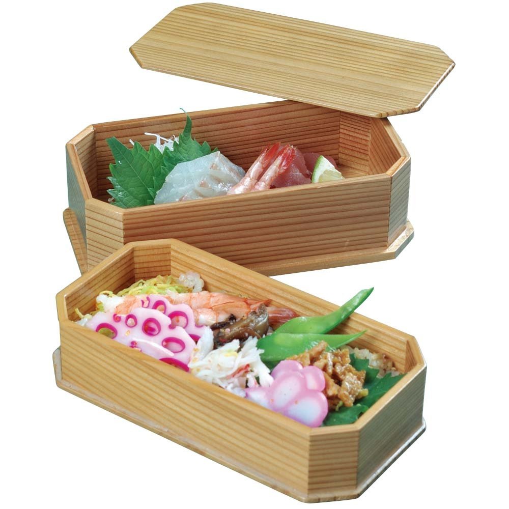 山下工芸(Yamasita craft) 日本製 杉二段隅切弁当 52014420