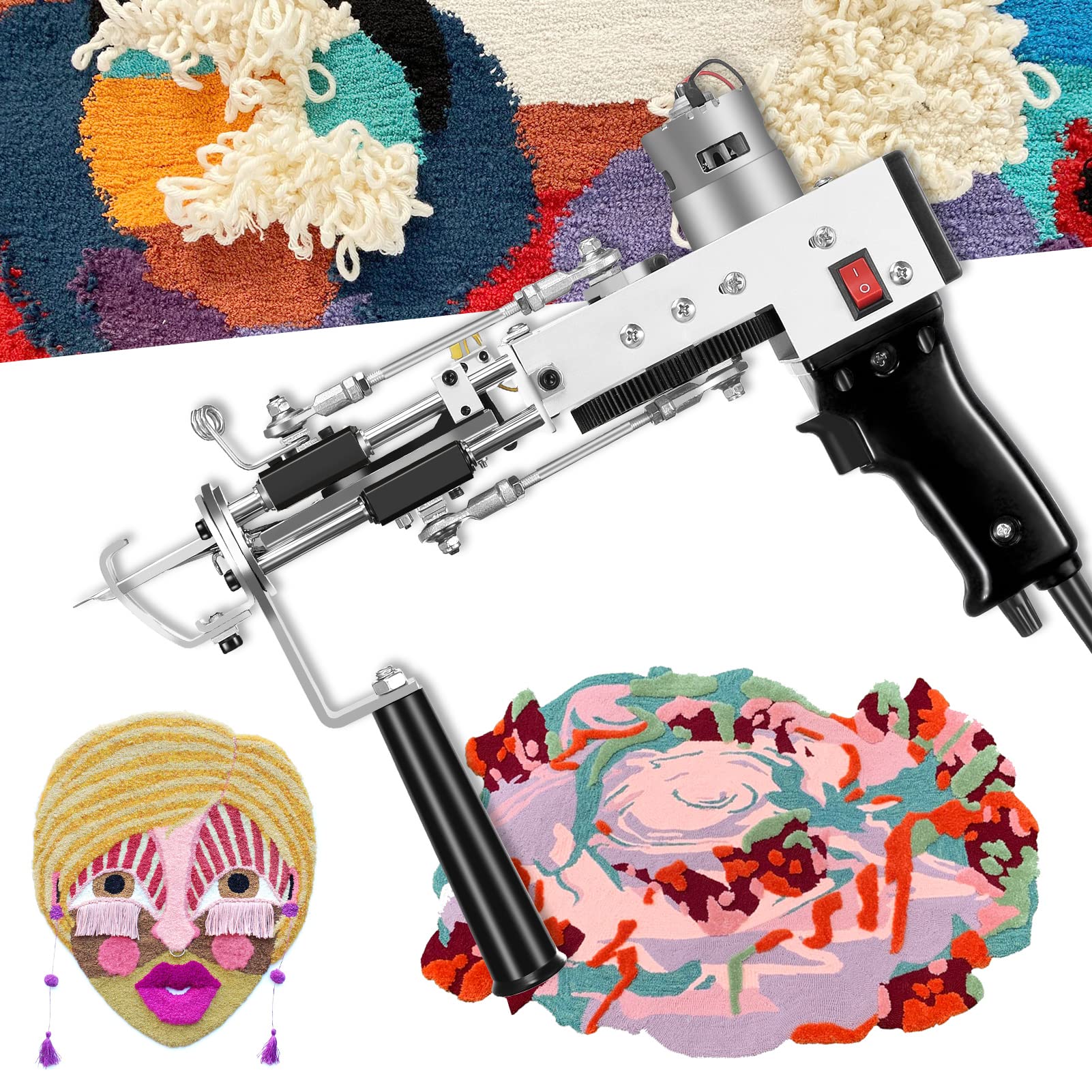RULUKO タフティングガン tufting gun 2種類パイル対応 カットパイル ループパイル タフティング 手持ち式 高速織り 工業用刺繍機 日本語取扱説明書付き