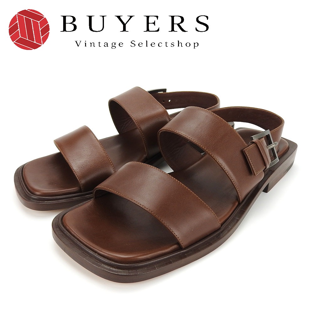 中古 サンダル 6 1/2 レザー ブラウン 日本サイズ約25.5cm カジュアル メンズ 男性