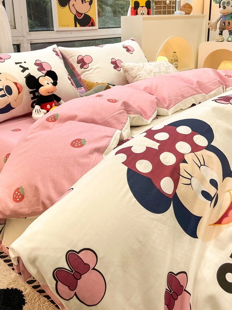 ベッド用コットン子供用掛け布団カバーベッドシーツ寝具3点セット
