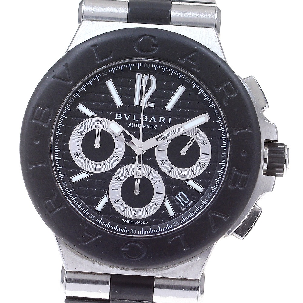 ブルガリ BVLGARI DG42SVCH ディアゴノ クロノグラフ 自動巻き メンズ _811422【中古】