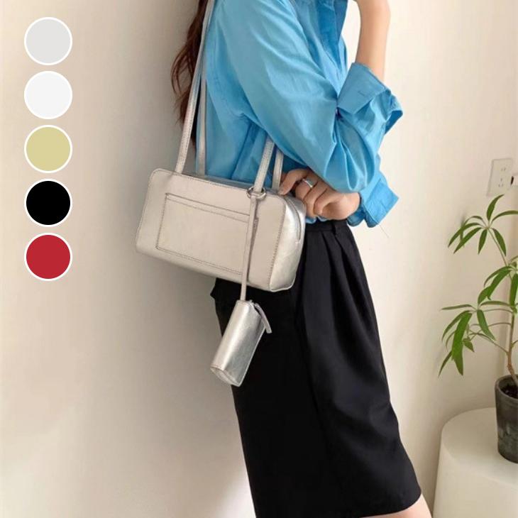 【期間限定】ショルダーバッグ スクエア ポーチ付き トート キレイめ 上品 デート 2024秋冬新作【akb409-021】【予約販売：15-20日】宅込
