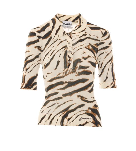 GANNI Women Polo Shirts A1170002 135 Beige