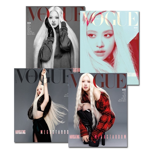 [4種セット] 韓国女性雑誌 VOGUE 2025年 8月号 (BLACKPINKのロゼ表紙4種セット)