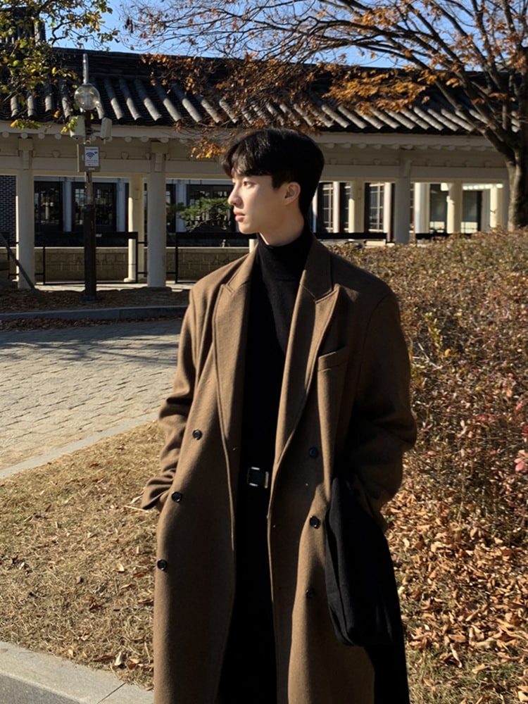 韓国版秋冬は毛を厚くしたコートの中で長尺の膝を越えた冬用パーカーのコート