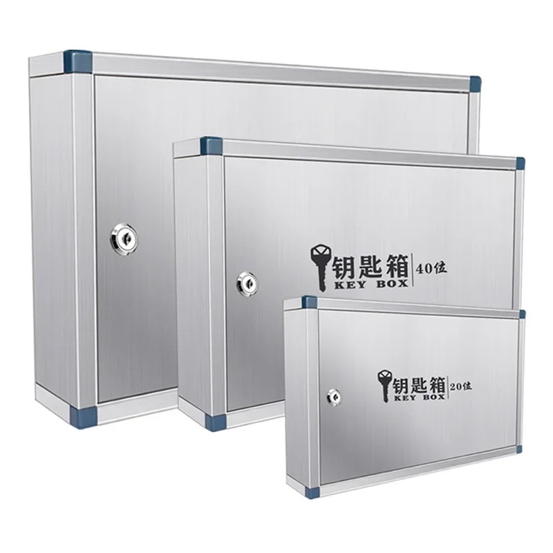 ステンレス鋼の壁に取り付けられた収納キャビネット,安全なキーボックス,家庭,車,ロック,不動産サービス