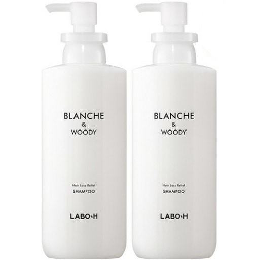 脱毛症状緩和 頭皮強化 シャンプー ブランシュ&ウッディ 400ml x 2個 (鎮静/弾力/保湿/栄養供給/活力/光彩/しわ防止)