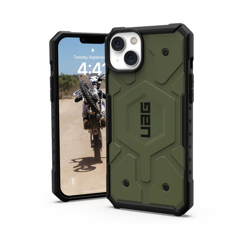 UAG　UAG製 MagSafe対応PATHFINDER オリーブ iPhone 14 Plus用　UAGIPH22LAMSOL