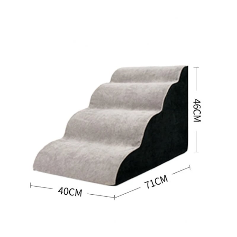 ペット用フォームベッド,2/3/4ステップ,犬と猫用のはしご,滑り止め Grey 4 steps