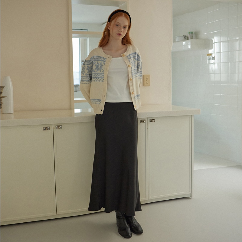 SATIN LONG SKIRT_2 COLORS