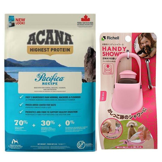 【正規品】アカナ パシフィカドッグレシピ 6kg 【プレゼント お散歩ハンディシャワー Ｓサイズ ライトピンク付】
