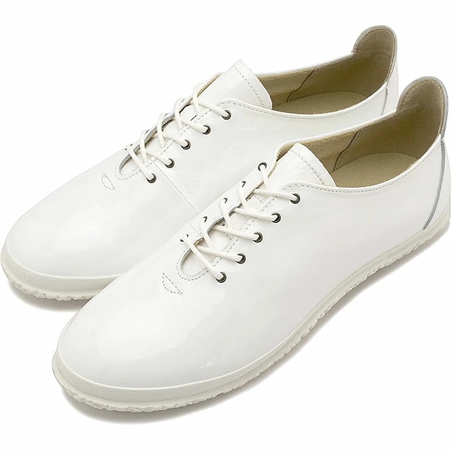 スピングル フラットシューズ エナメル [SP1802-61] SP-1802 レディース 日本製 カンガルーレザー White ホワイト 正規取扱店