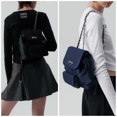 C METAL LOGO NYLON MINI BACKPACK