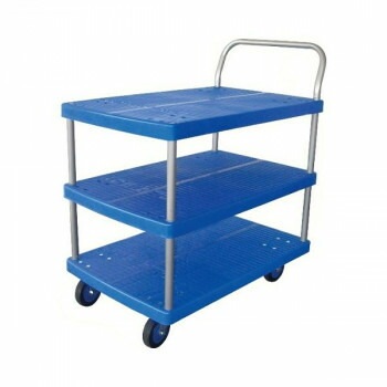 プラスチックテーブル台車　テーブル3段式　最大積載量150kg　PLA150Y-T3