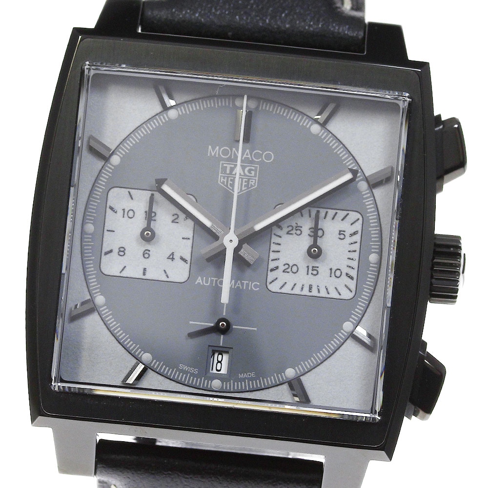 タグホイヤー TAG HEUER CBL2181 モナコ クロノグラフ ナイトドライバー デイト 自動巻き メンズ 良品 箱・保証書付き_821490【中古】