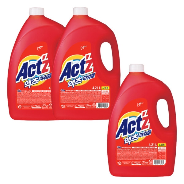 液体洗剤 アクツ パワージェル 4.21L 3個 ドラム用