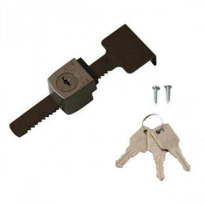 他サイト： 190-U 玄関引違戸用防犯錠 A型 3本キー 00776754-001の商品画像