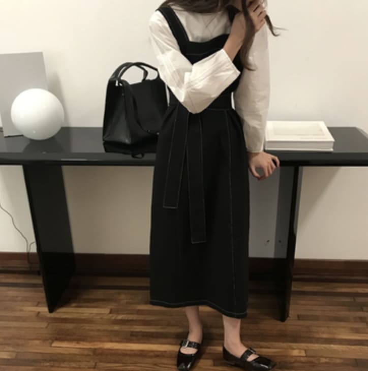 ワンピース デート 袖なし ノースリーブ 春 夏 秋 10代 20代 レディース 女性用 OL 学生 ブラック 個性的 XS S M L こなれ感 ゆったり エレガント キュート ガーリー