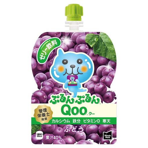 コカ・コーラ ミニッツ メイド ぷるんぷるんQOO ぶどう 125Gパウチ×30袋