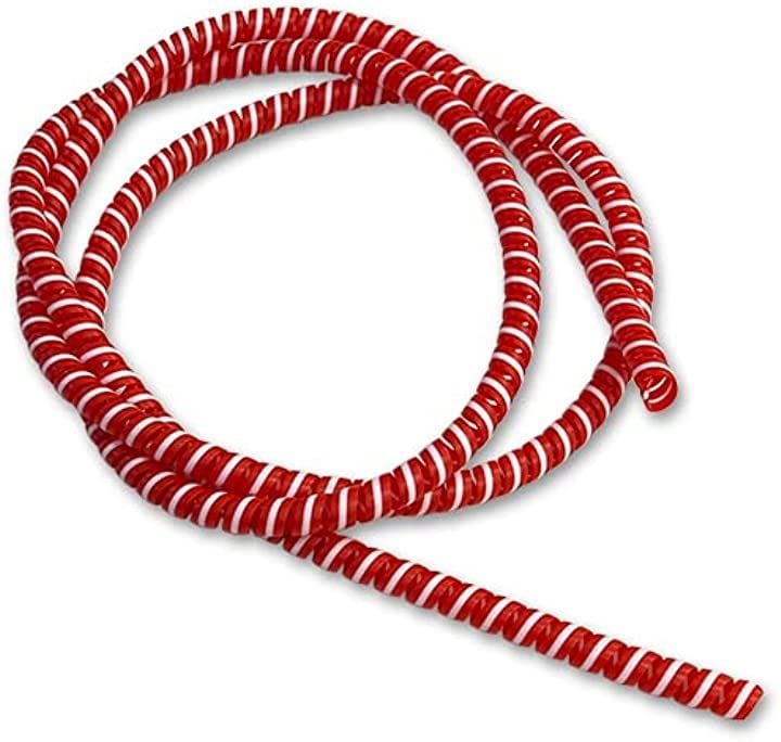 当時物 復刻 1955年 デザイン ケーブルラップ 配線カバー ブレーキケーブル スロットルケーブル クラッチケーブル プラグコード バッテリーコード 電気配線(赤x白, 約150cm)