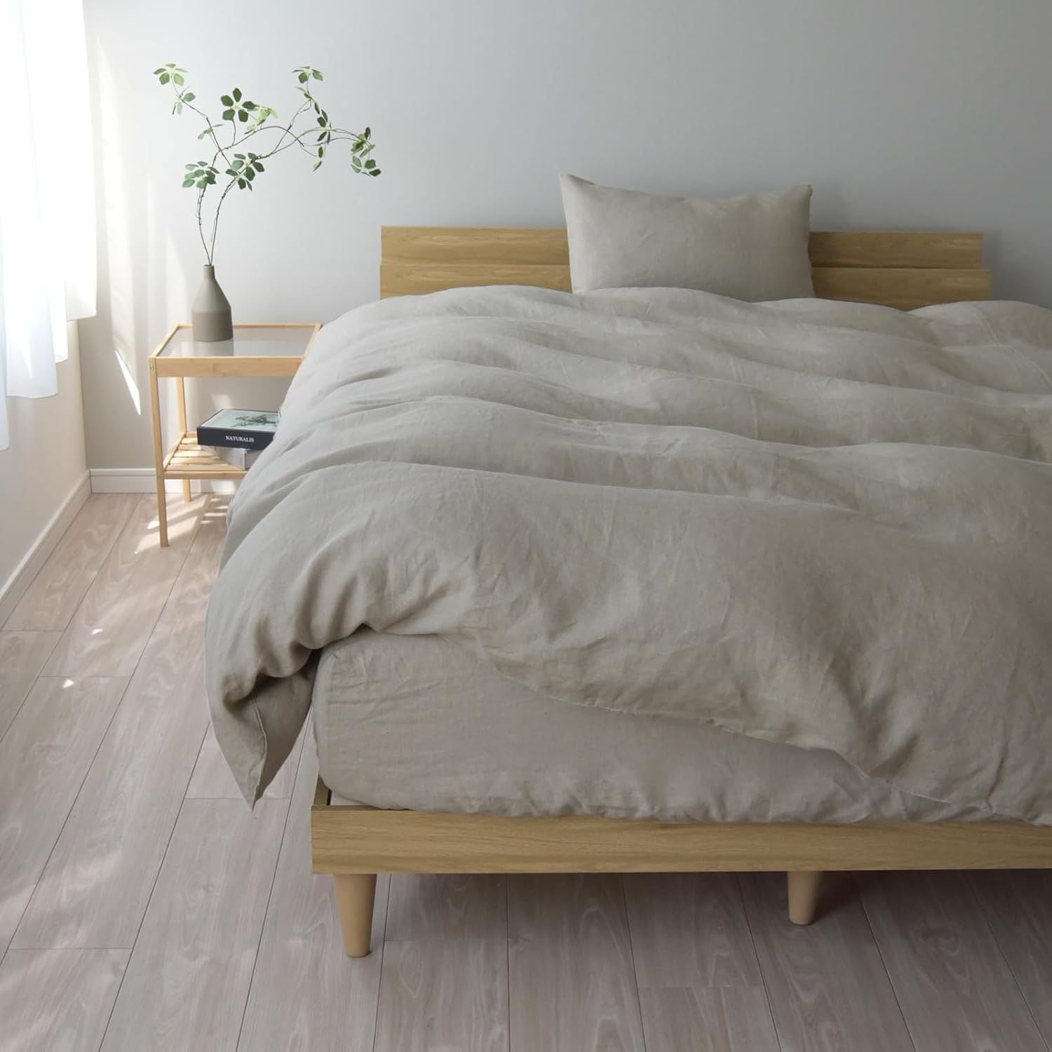 掛け布団カバー 麻 100% 日本製 ベージュ 布団カバー シングルサイズ 150×210cm Lino リネン おしゃれ 北欧 抗菌 防臭 エコテックス 洗える シーツ 掛布団カバー スリープテイラ 6,939円