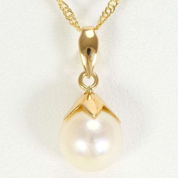 K18 18金 YG イエローゴールド ネックレス パール(真珠) 約42cm ジュエリー 中古 22,185円