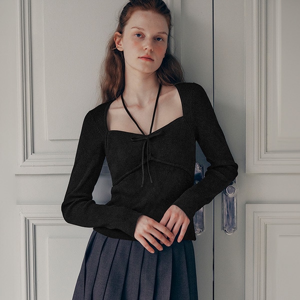 YILON Petit ribbon knit black ブラック YILON Petit ribbon knit black ブラック - メルカリ