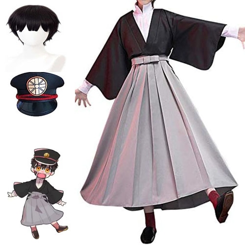 地縛少年花子くん 柚木司 つかさ 浴衣 和服 ウィッグ付き ハロウィン クリスマス 学園祭 文化祭 演出服 コスチューム