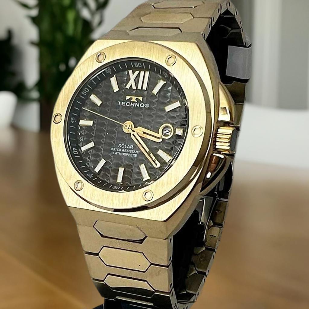 テクノス 腕時計 メンズウォッチ 電池交換不要ソーラーです TECHNOS ラッピング無料 手書きのメッセージカード あす楽対応　T9C04GB ブラック文字盤ラグジュアリーな雰囲気の美しい腕時計