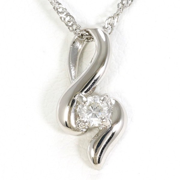 PT900 プラチナ PT850 ネックレス ダイヤ 0.08 中古