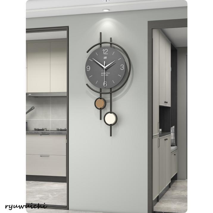 【26*60CM】振り子時計 壁掛け時計 おしゃれ クロック 猫 デザイン 二層構造 アクリル 新生活応援 インテリア 北欧 金属製 新築祝い ギフト 電池 静音 時計