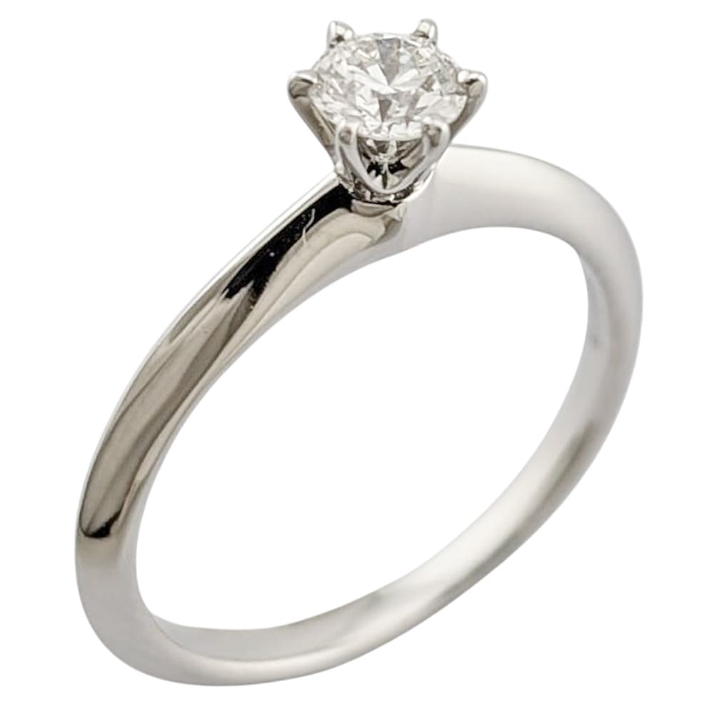 ティファニー ソリティア リング 指輪 9.5号 Pt950プラチナ ダイヤモンド TIFFANY&Co. 中古 美品
