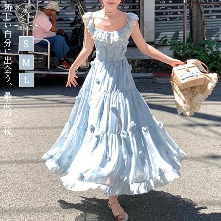 [輸送費無料][七月の新柄]ワン レディース 春 夏 きれいめ Aライン ノースリーブ ゆったり 体型カバー 高校生 女性 花柄ワン ビーチワン ロング丈 妊娠 結婚式 お呼ば2025ワン レディース