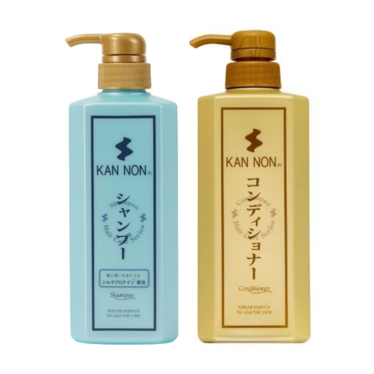 【温泉コスメサンプル1注文1セット付】【観音温泉ヘアケアセット】シャンプー 本体700ml＋コンディショナー 本体700ml 【各5本合計10本セット】観音温泉水 ヘアケア 温泉コスメ