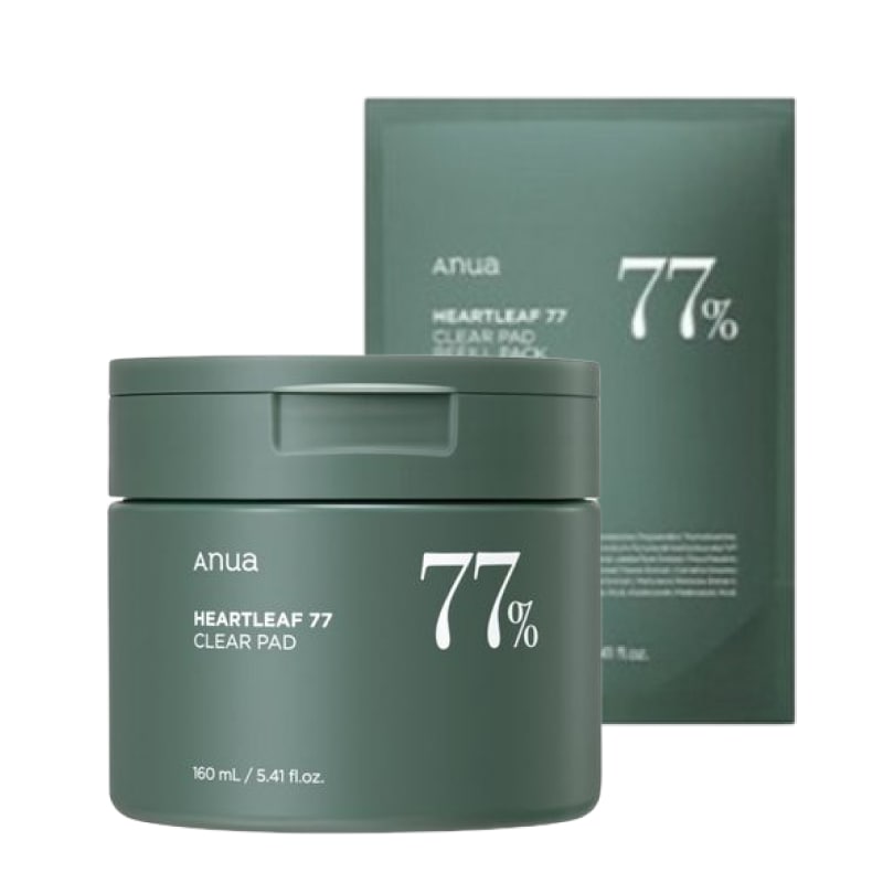 [大容量]ドクダミ 77 クリア トナーパッド 70枚+詰め替え 70枚 / 韓国 人気 低刺激 鎮静 拭き取り 化粧水 パッド