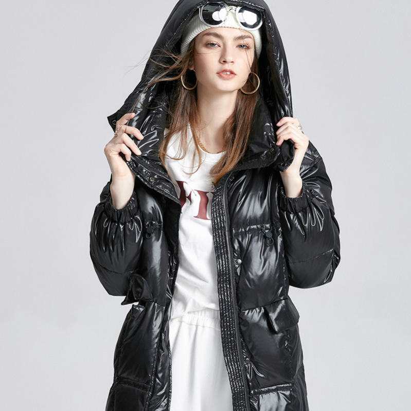 ダウンコート ロングダウンコート レディース 超ロング ロング ダウン フード付き ファスナー 大きいサイズ 服 通勤 ベンチコート 旅行 秋 冬 暖かい 女性用 膝下 丈 膝下 秋冬 防寒 防風 軽