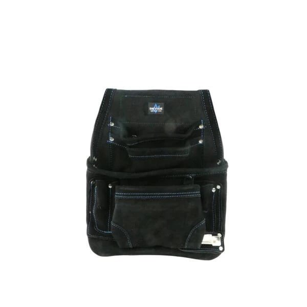 SK11 スエード腰釘袋3段 DVC－KZ26 収納用品 腰袋サック 革腰袋 サック