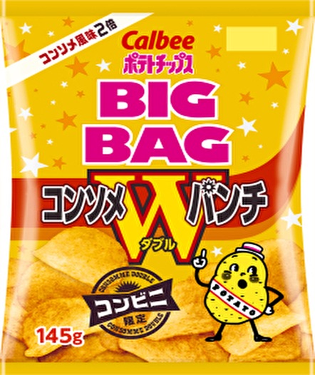 カルビー ポテトチップス コンソメWパンチ BIG X12袋